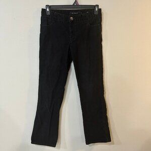 Calvin Klein Bootcut Corduroy Velour Black Pants Lean Bootcut Women's Size 8